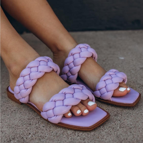 Time and Tru Shoes - 🌿 Lilac Spain Braided Sandals 1” Size 10, NWT